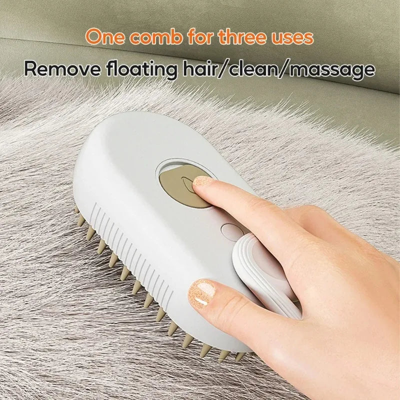 Steam Pet Deshedding & Massage Brush