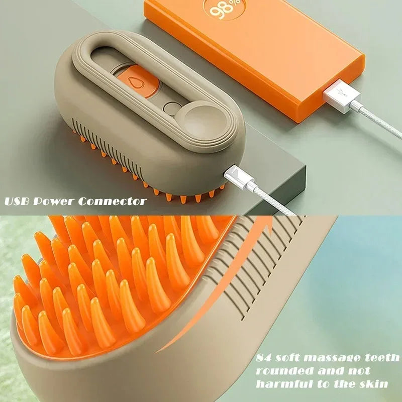 Steam Pet Deshedding & Massage Brush