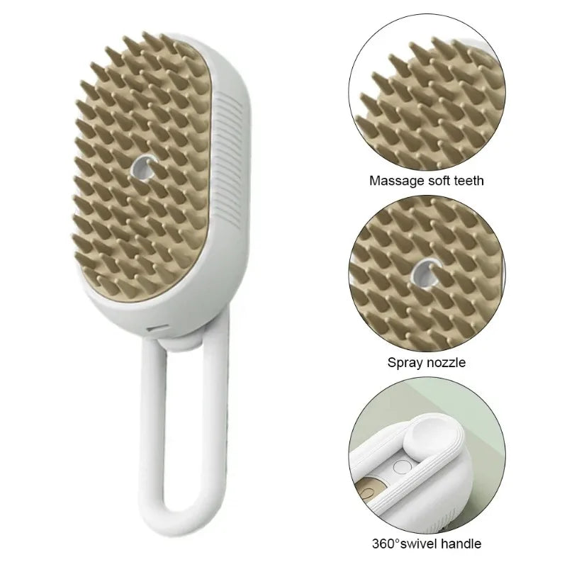 Steam Pet Deshedding & Massage Brush