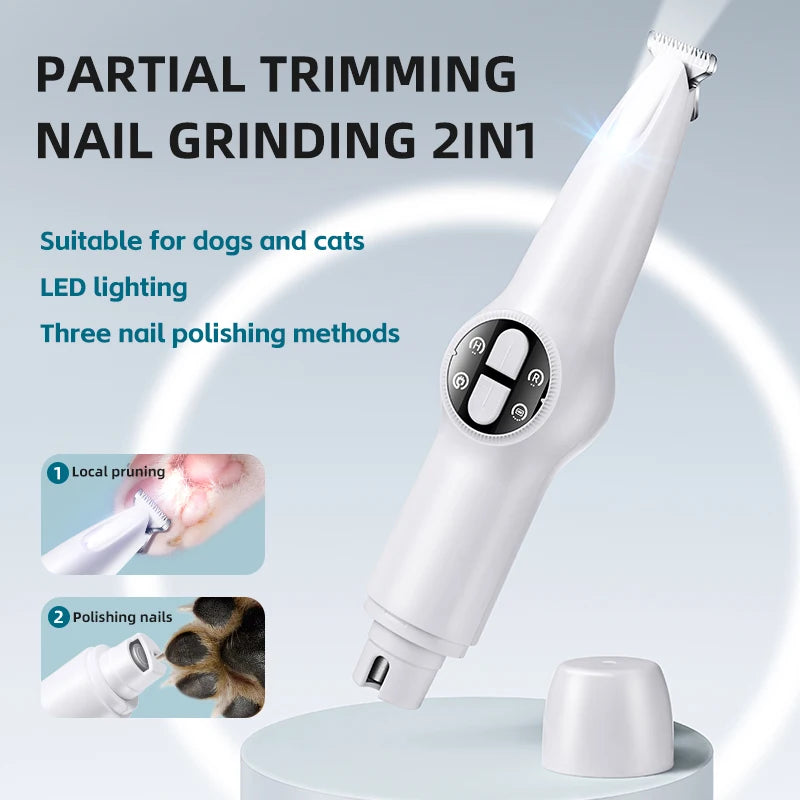 New pet nail hair scissors, fully waterproof with LED movement.