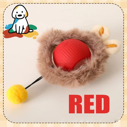 The cats played with the rechargeable rolling ball.