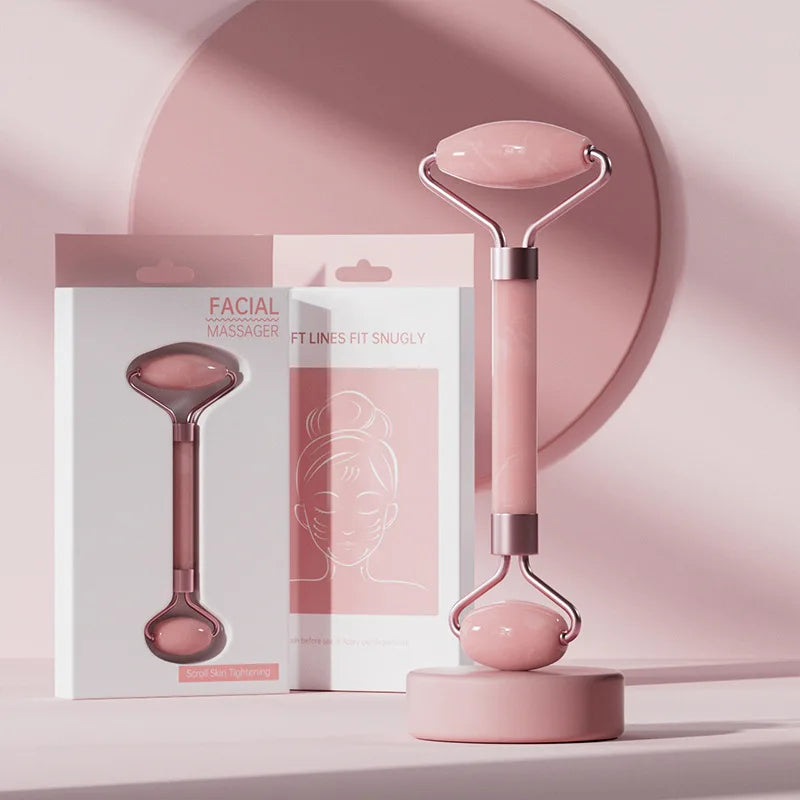 Rose Quartz Face Roller & Gua Sha Set