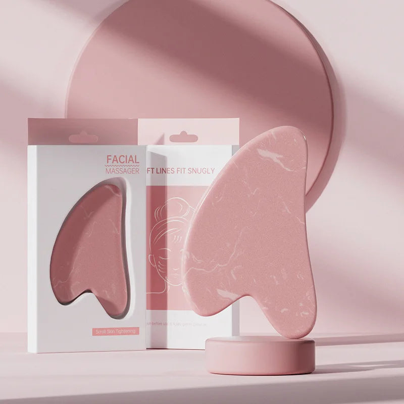 Rose Quartz Face Roller & Gua Sha Set