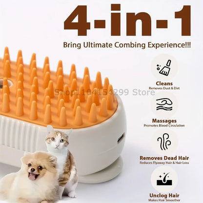 Steam Pet Deshedding & Massage Brush