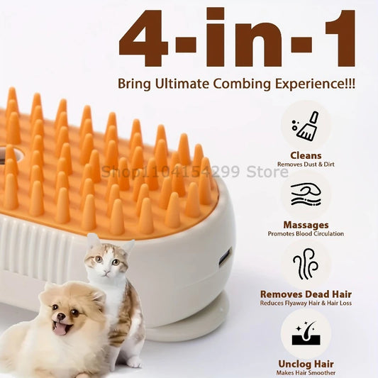 Steam Pet Deshedding & Massage Brush